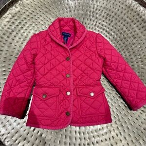 ralph Lauren fushia quilted coat 4t